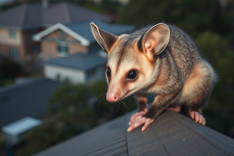 Possum in Ingliston residential area